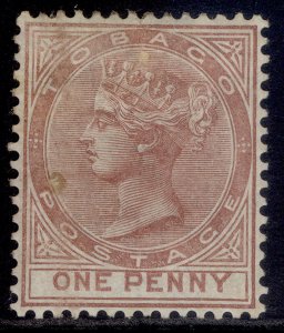 TOBAGO QV SG9, 1d venetian red, M MINT. Cat £140.