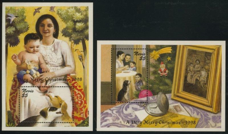 Nevis 1114-5 MNH Christmas, Family, Children, Dogs