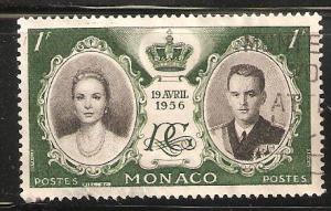 Monaco Used 1F Royal Wedding 1956