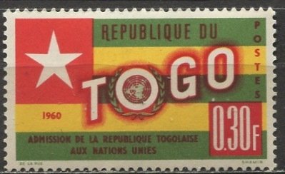Togo; 1961: Sc. # 386; MNH Single Stamp