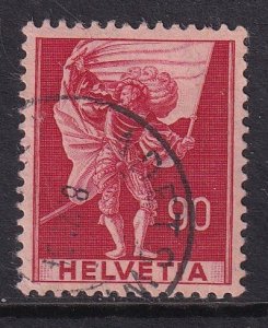 Switzerland   #274  used  1941  historical designs 90c  standard bearer