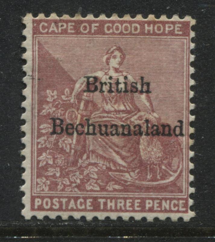 British Bechuanaland 1885 overprinted 3d claret mint o.g.