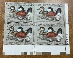 RW48 Duck Stamp plate block VF NH 1981 SELLING BELOW FACE