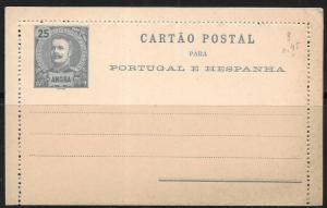 Angra Postal Stationery Lettercard H&G #3 Mint