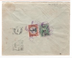 GUATEMALA Cover Reg. DUTCH EAST INDIES JAVA French *Ligne N* Salazie 1907 XD36