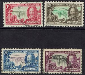 SOUTHERN RHODESIA 1935 KGV SILVER JUBILEE SET USED