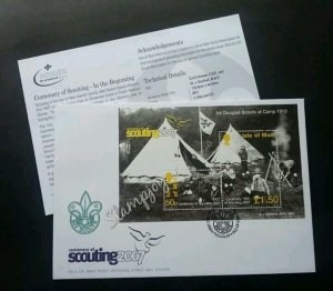 Isle Of Man Scouting 2007 Boy Scout Uniform Camping Jamboree (FDC)