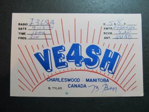 10205 CHARLESWOOD MANITOBA CANADA Amateur QSL Card Radio-