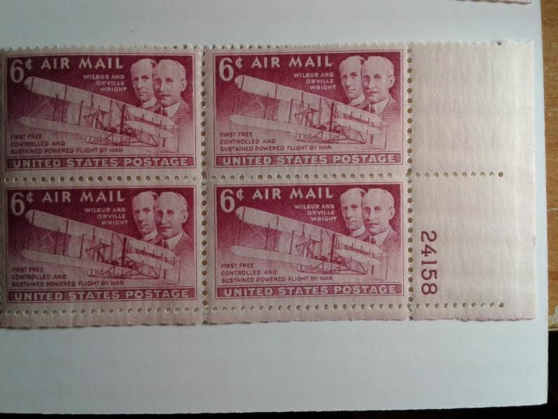 SCOTT # C45 AIR MAIL PLATE BLOCK MINT NEVER HINGED GEMS !!