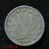 1909 circulated LIBERTY HEAD V NICKEL