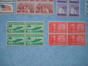 1957 Blocks of 4 Set Complete #1086-1099  14 Blocks MNH OG VF