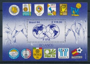 [112357] Brazil 1984 World Cup football soccer Souvenir Sheet MNH