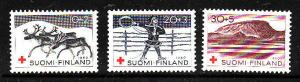 Finland-Sc#B157-9-unused NH semi-postal set-1960-Reindeer-