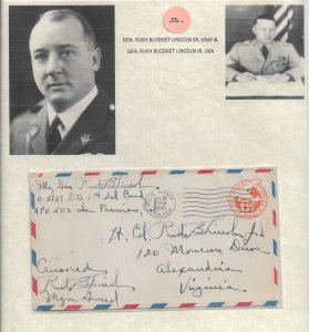 1943 Gen Rush Lincoln Sr, USAF to Gen Ruch Lincoln Jr, USA Alexander, Va (52063)