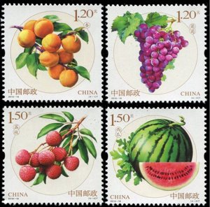China 2016-18 Stamp China Fruits  Stamps 4v MNH