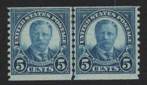 United States MINT Scott Number 602 JOINT LINE PAIR  MLH  F-VF #2   -  BARNEYS