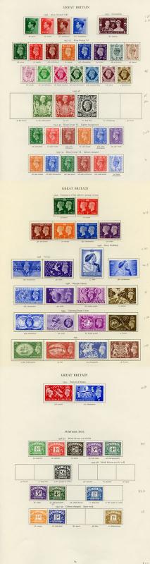 Collection of GB KGVI on leaves cat 509.05 pounds