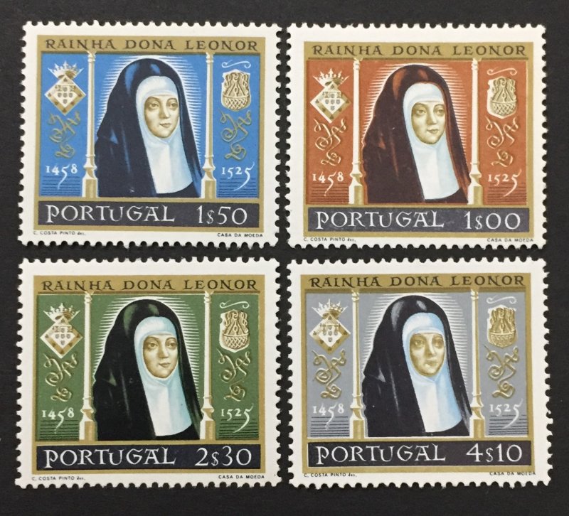 Portugal 1958 #840-3, Queen Leonor, MNH.