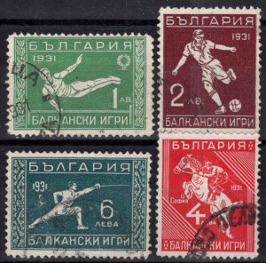 ZAYIX -Bulgaria 237-240 Used Balkan Games Sports Gymnast Soccer 082322S163 