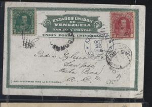 VENEZUELA   (PP2604B)   BOLIVAR 5C+10C ON PPC TO COSTA RICA 