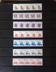 US 1897-1908 Coils - 5 sets complete  CV 14.25