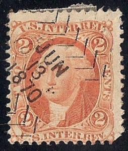 #R15C 2 cents U.S. Internal Revenue 1870 Stamp used F