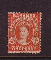 Bahamas Sc 20 1882 1 d vermilion Victoria stamp used