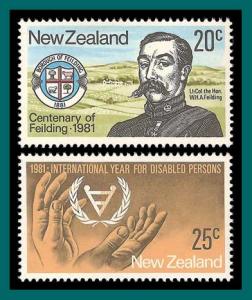 New Zealand 1981 Commemorations, MNH 724-725,SG1237-SG1238