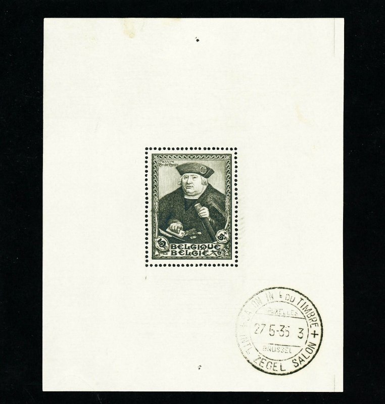 [BELGIUM] 1935 5fr + 5 B169 Souvenir Sheet (MH)