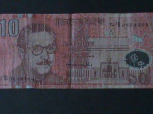 BANGLADESH-2000-BANGLADESH BANK-$10-TAKA-CIRCULATED- POLEMER NOTES-F-24 YEARS