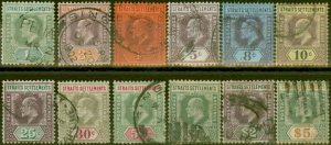 Straits Settlements 1902-03 set of 12 SG110-121 Ave Used