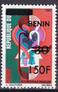 BENIN 1996 718 150F €100 EUROPEAN WATER ENERGY OVERPRINT SURCHARGE MNH-