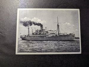 1936 Portugal Ship Post RPPC Postcard Cover West Africa to Glouchau Germany