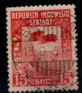 Indonesia Scott 333 Used Large Flag stamp