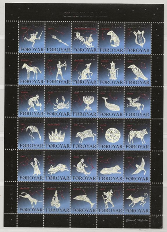 Faroes Iskands 2001 Seals Full Sheet