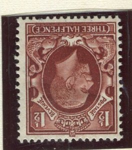 BRITAIN; 1934 early GV Portrait issue Mint hinged 1.5d. value INV WMK