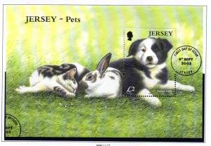 Jersey Sc 1098 2003 £2 Pets Puppy stamp sheet used