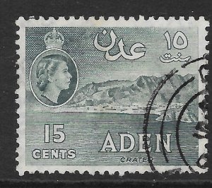 ADEN SG53 1959 15c GREENISH GREY USED