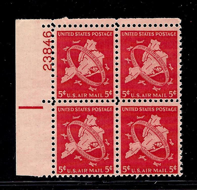 United States #C38 Mint,OG,NH... Plate Block of 4... SCV $3.50