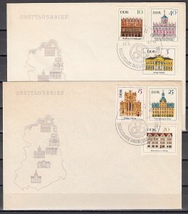 German Dem. Rep. Scott cat. 888-893. Old Buildings issue. First day cover. ^