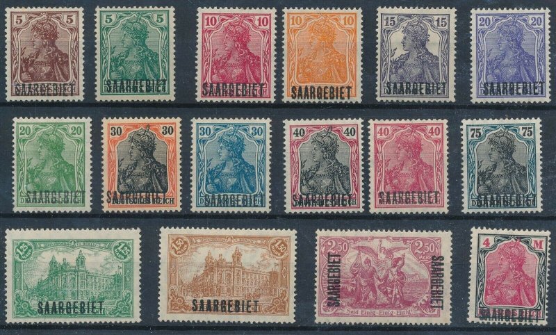 [665] Sarre 1920 good Lot very fine MH Stamps Value $75