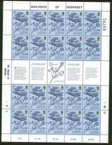 GUERNSEY 1981 EUROPA SHEETS of 20 SCOTT #222 & #223 