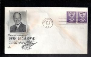 Eisenhower 1st Term Inauguration Artcraft Cover D687