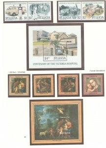 St. Lucia #894-901 Mint (NH) Single (Complete Set) (Art) (Paintings)