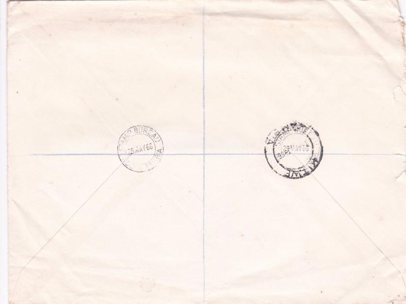 zambia ndola stamp bureau 2 large stamps cover ref 12967