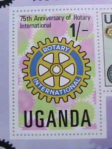 ​UGANDA-1980-SC#298a 75TH ANNIVERSARY-ROTARY INTERNATIONAL-MNH-S/S-VERY FINE