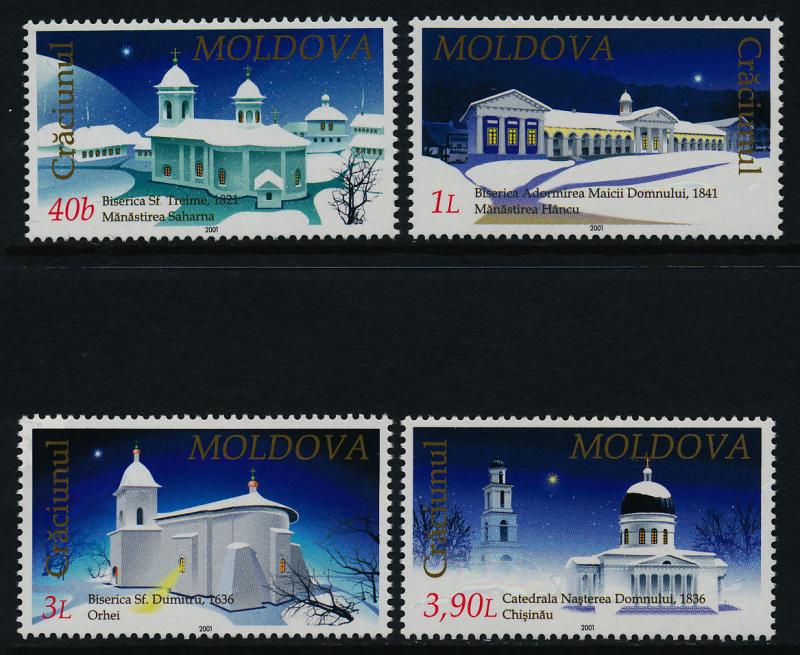 Moldova 402-5 MNH Christmas, Architecture, Church