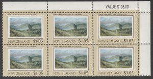 New Zealand 1988 $1.05 Heritage - The Land Value Block UHM