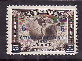 Canada-Sc#C4- id5204-unused NH 6c on 5c Airmail- 1932-