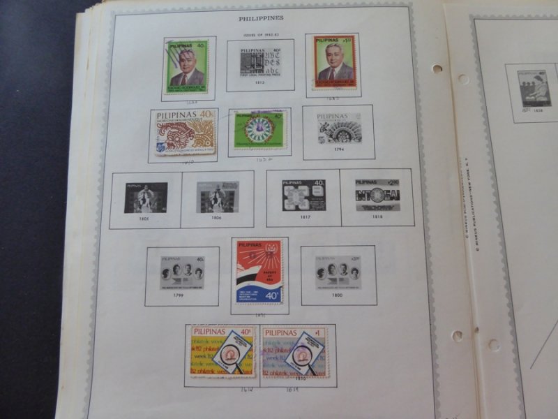 Philippines 1978-1991 Stamp Collection on Album Pages